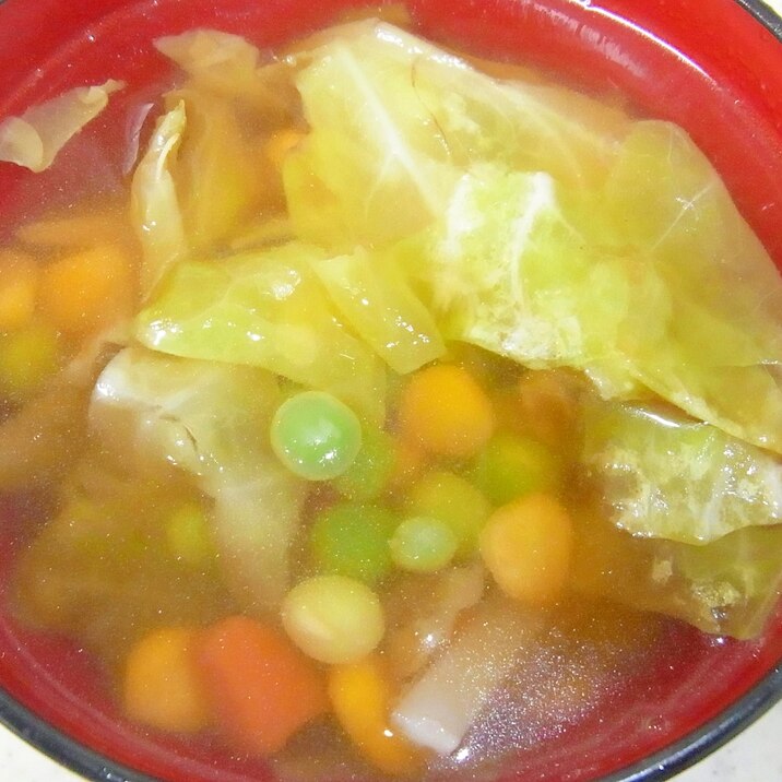 手軽なコンソメ野菜スープ